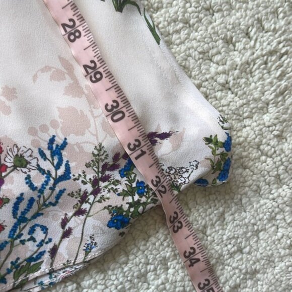 Maje Riviere Floral-Print Silk Crepe De Chine Mini Dress Size EU 36 - Picture 16 of 16